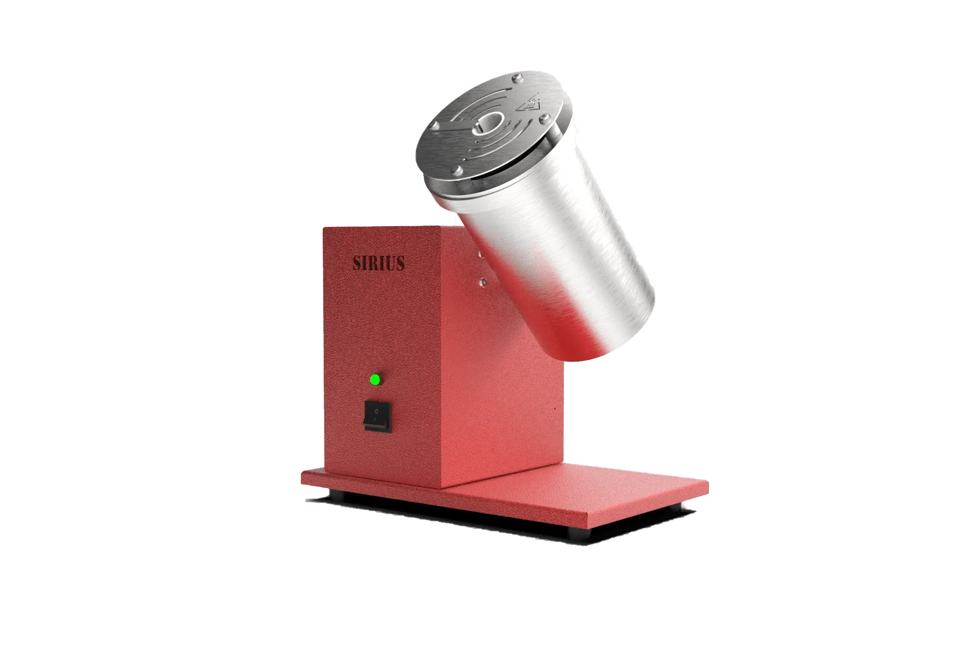 Sirius Infrarot-Ösensterilisator mit geneigtem Quarzrohr in Arbeitsposition