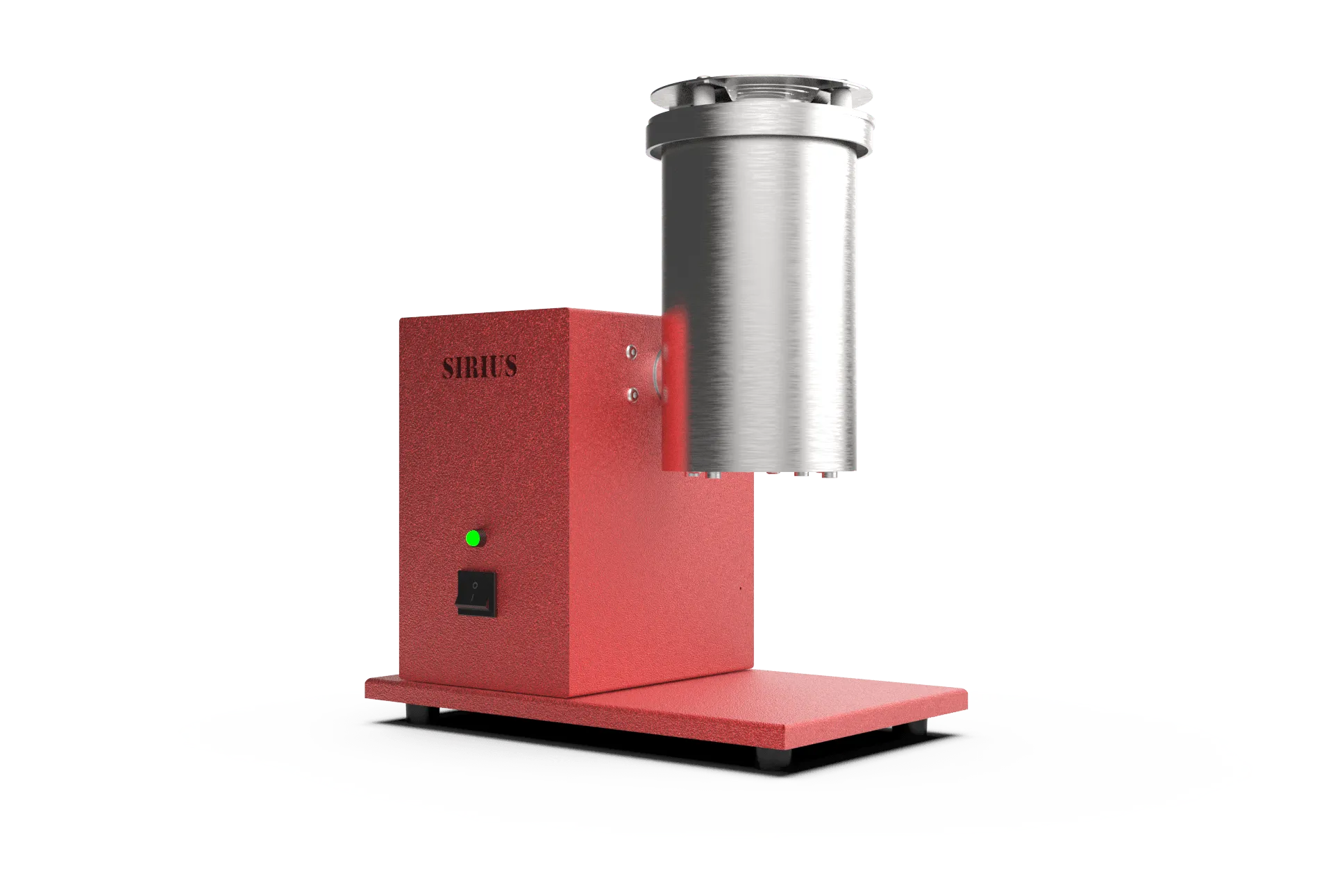 Sirius mikro insineratör ön 3/4 görünüm, quartz tüp dik konumda