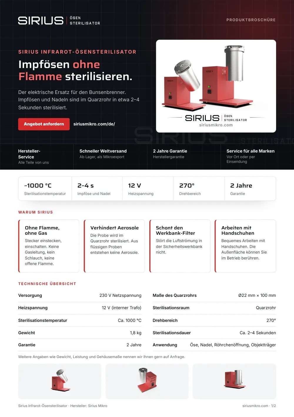 Produktbroschüre, Seite 1