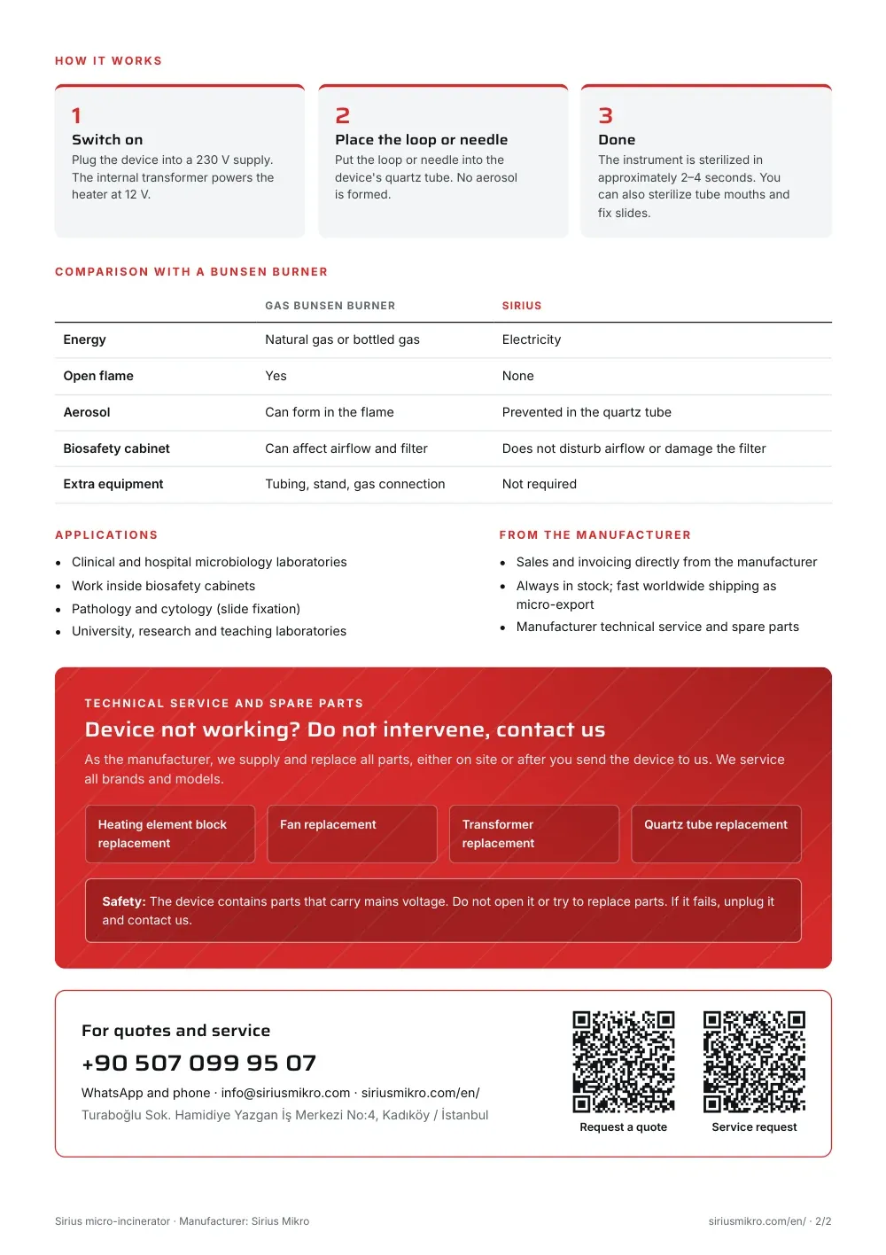 Product brochure, page 2